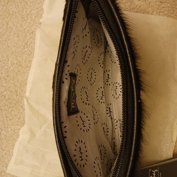 New Myra Golden Speckled Hairon Women's Clutch/Pouch - Picture 3 of 3